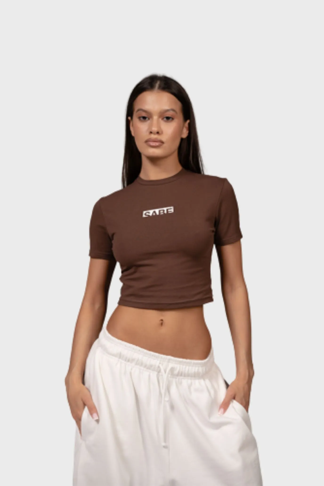 Футболка Sabe Logo T-Shirt Slim Brown 3