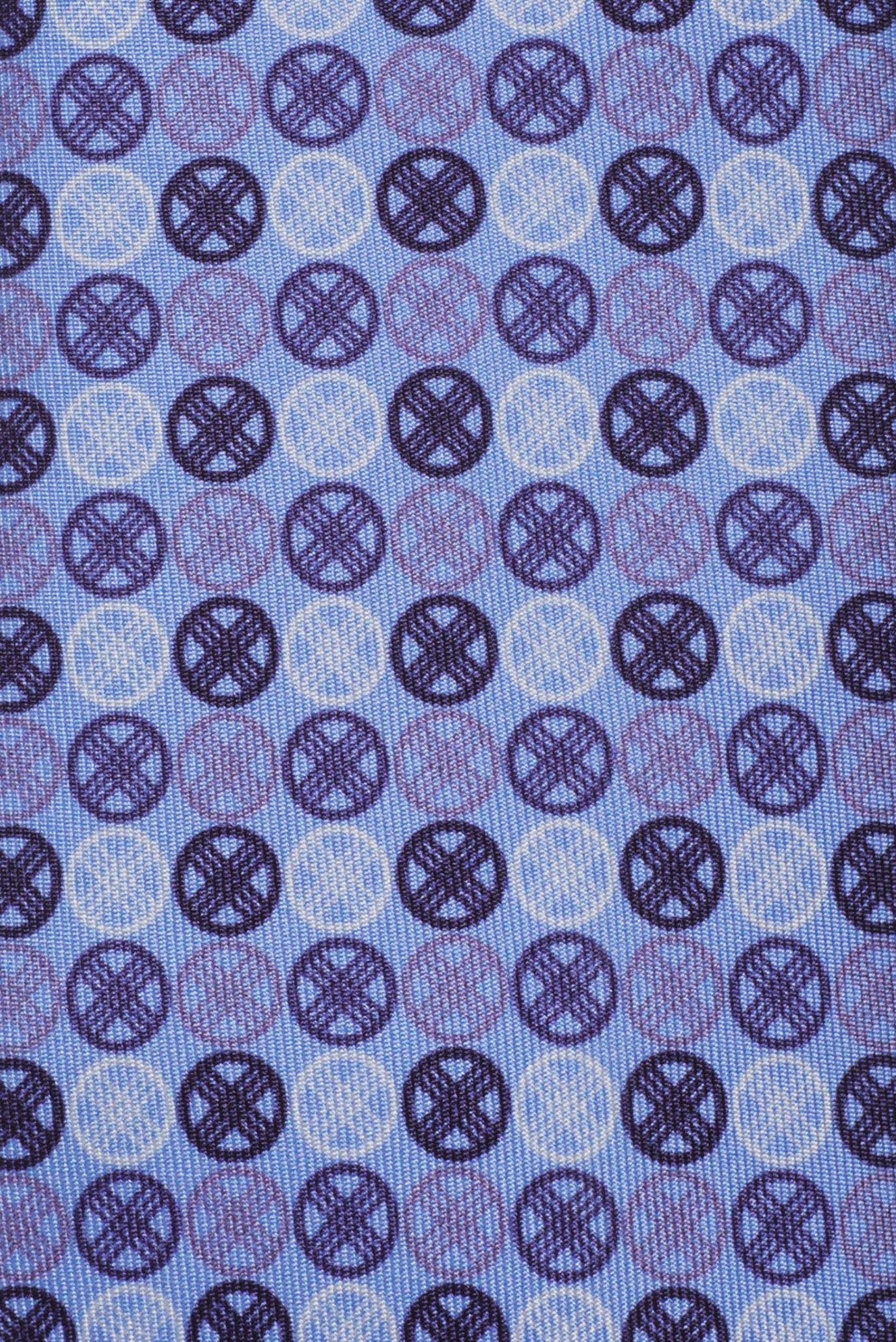 Мужской голубой шелковый галстук 4