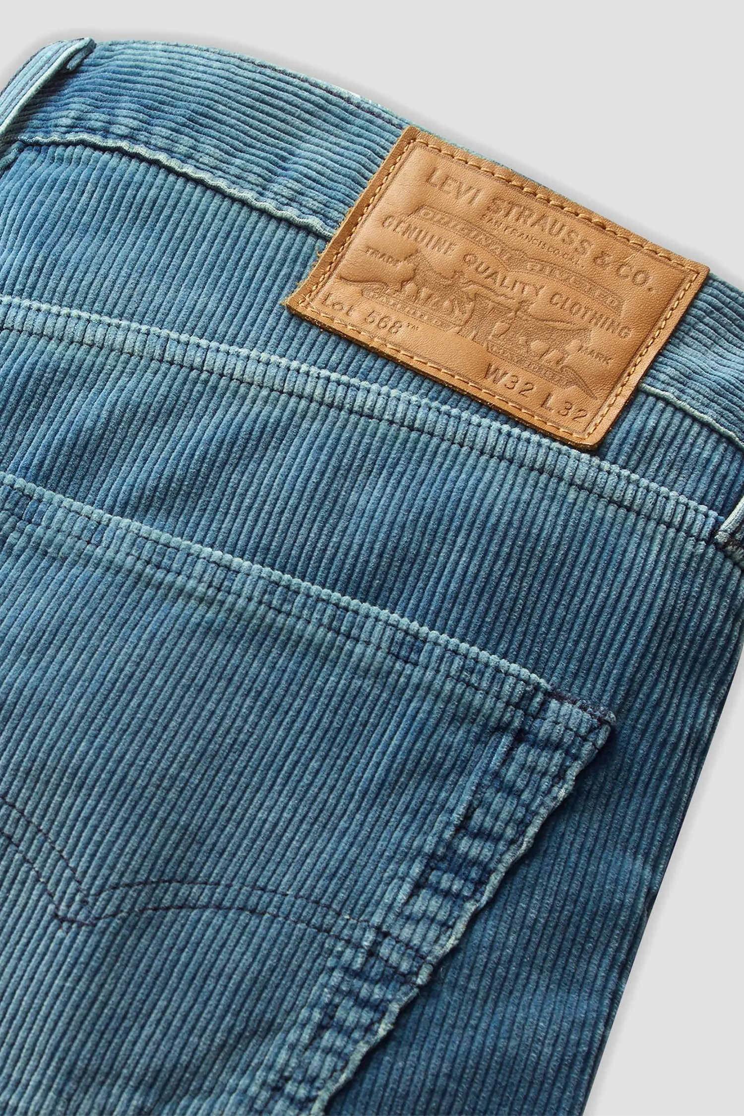 Мужские голубые вельветовые джинсы 568™ Loose Straight Corduroy 6