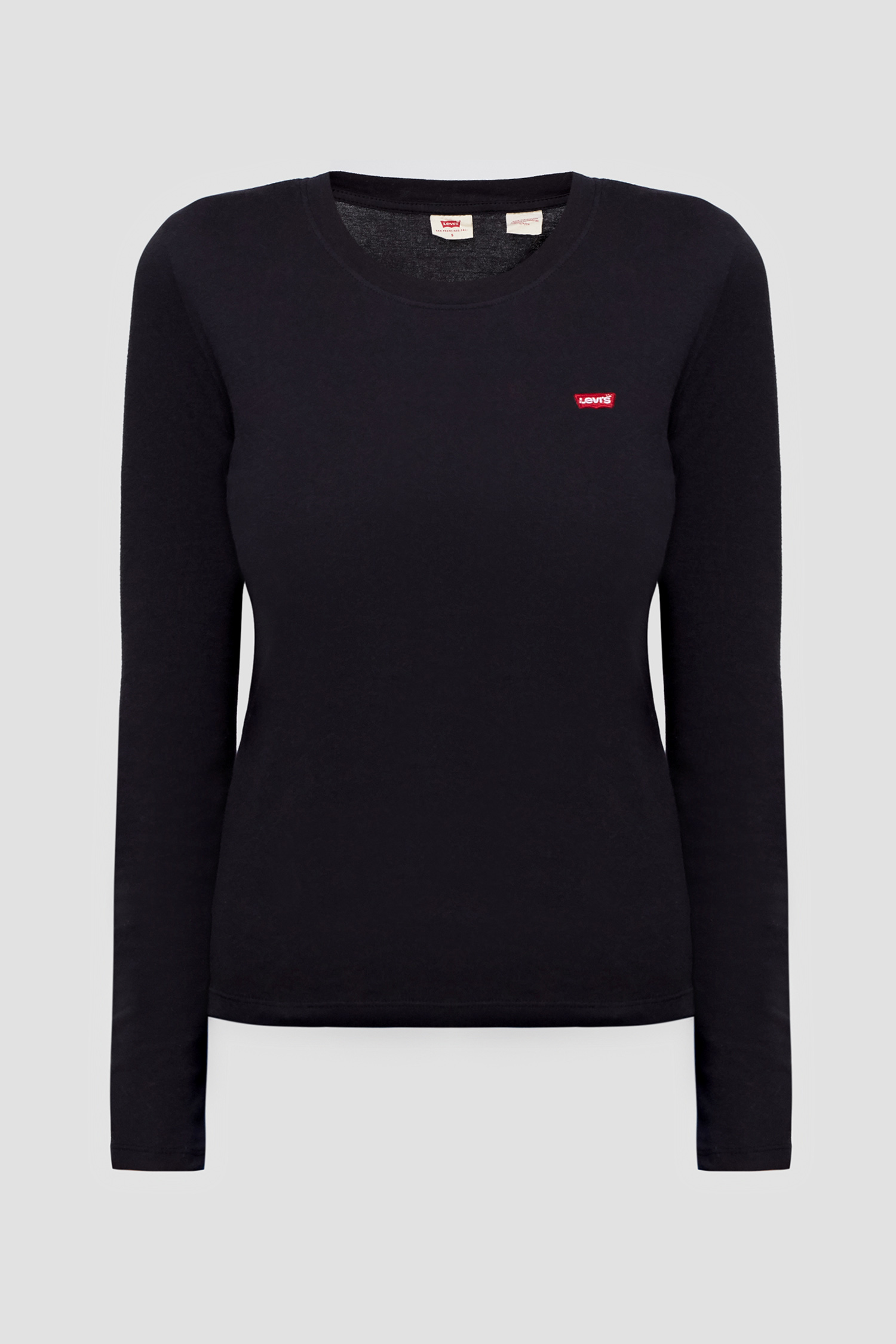 Женский черный лонгслив 2