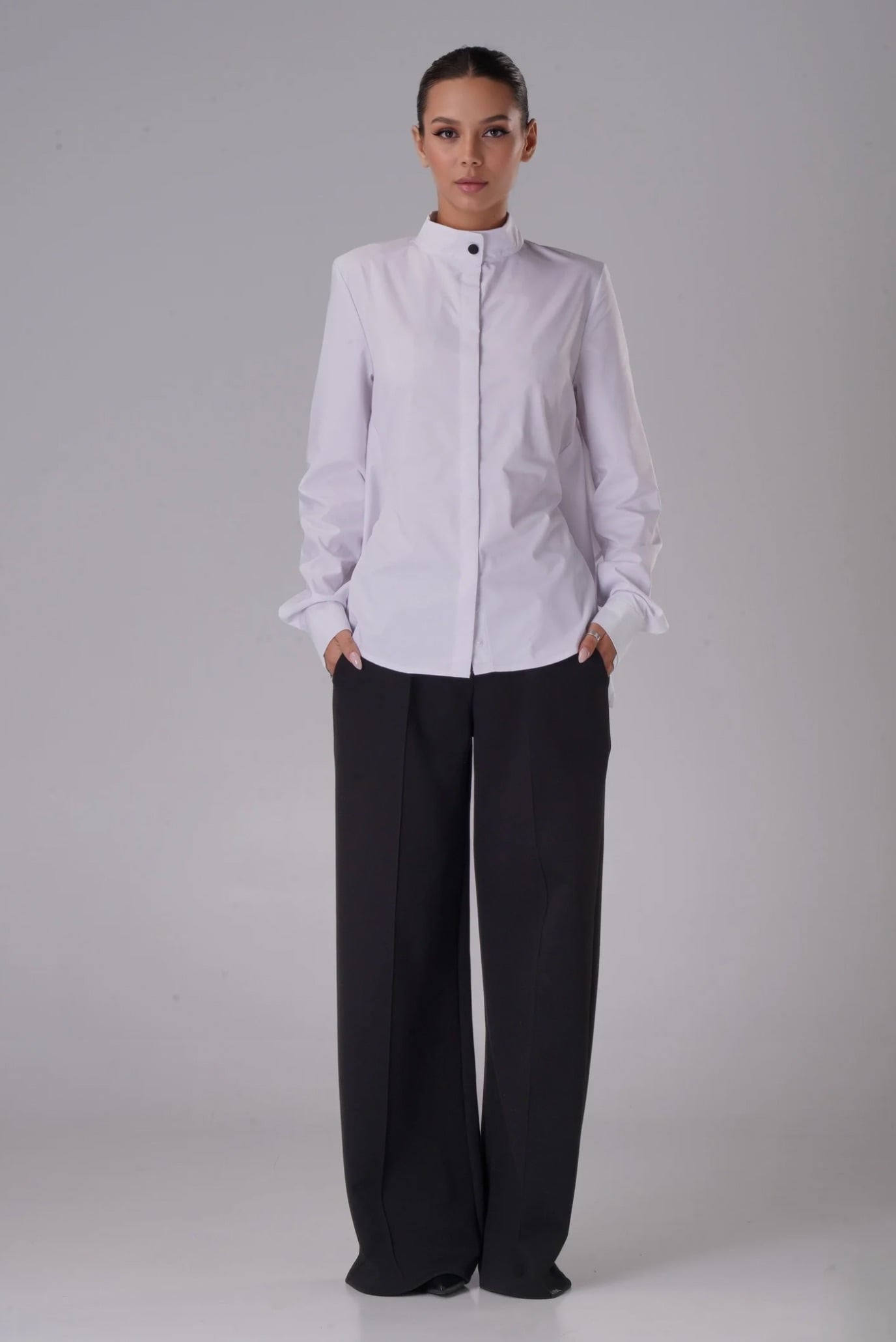 Женская белая рубашка 5