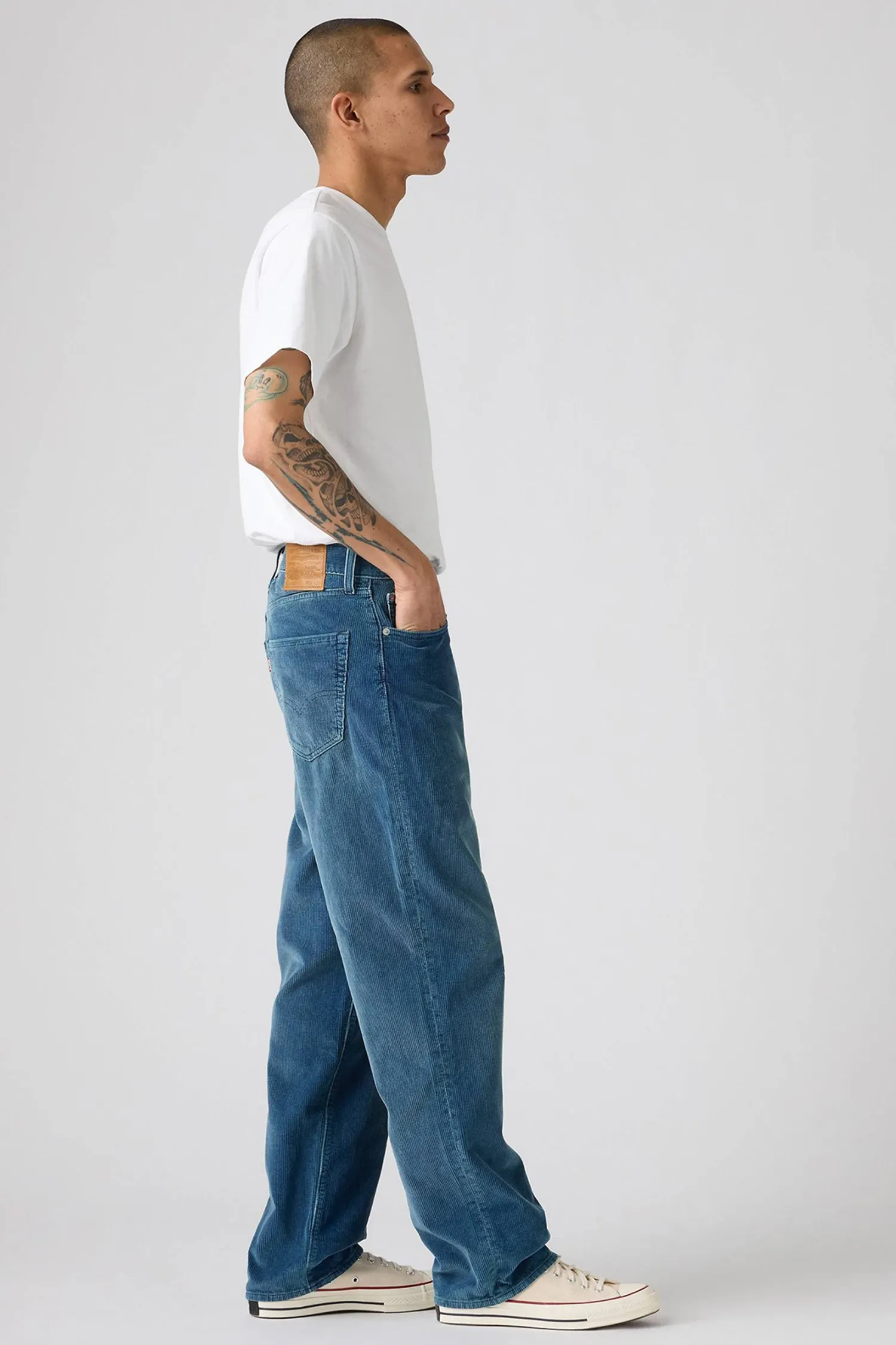 Мужские голубые вельветовые джинсы 568™ Loose Straight Corduroy 4