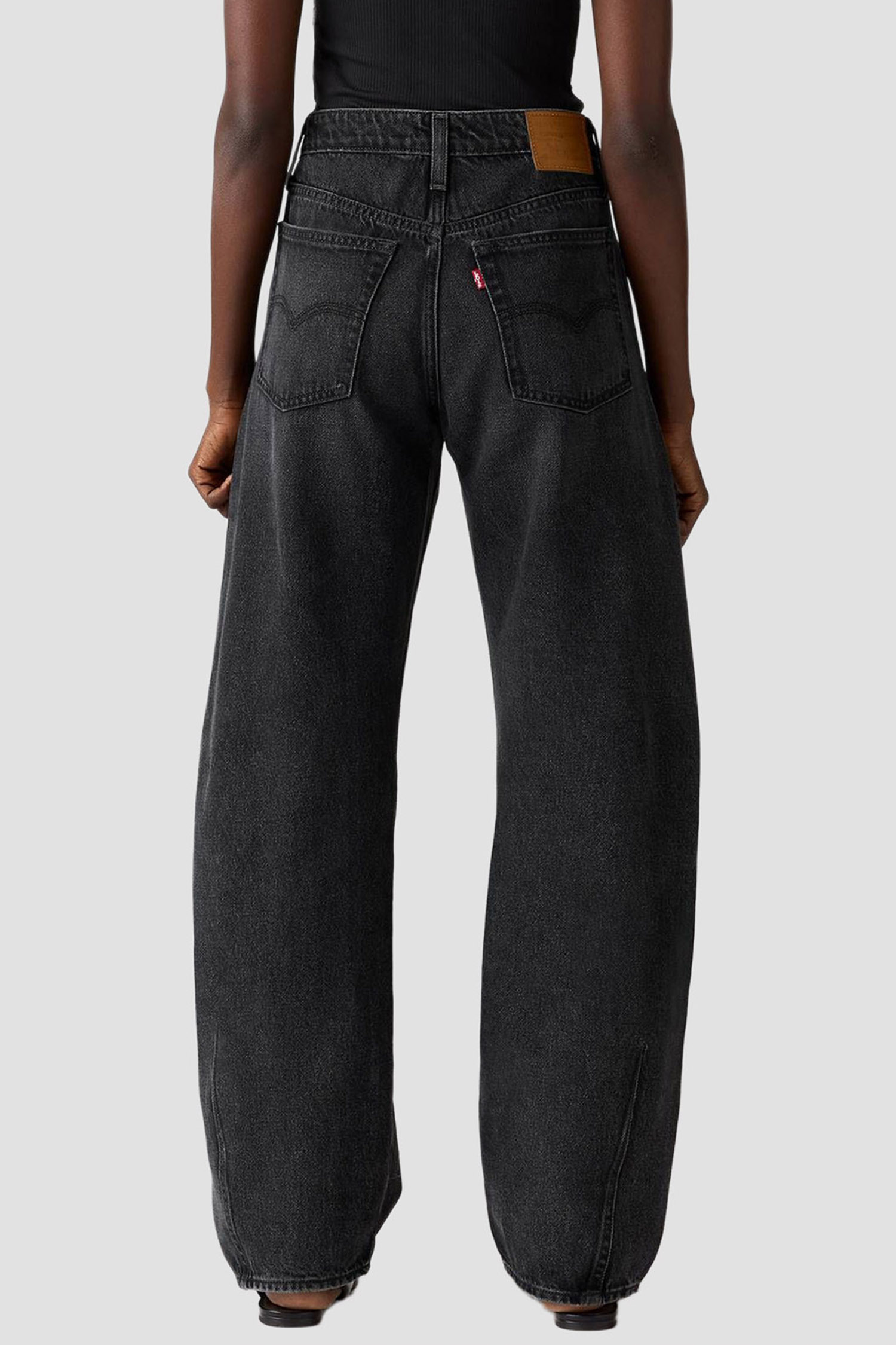 Женские черные джинсы Baggy Dad Barrel 3