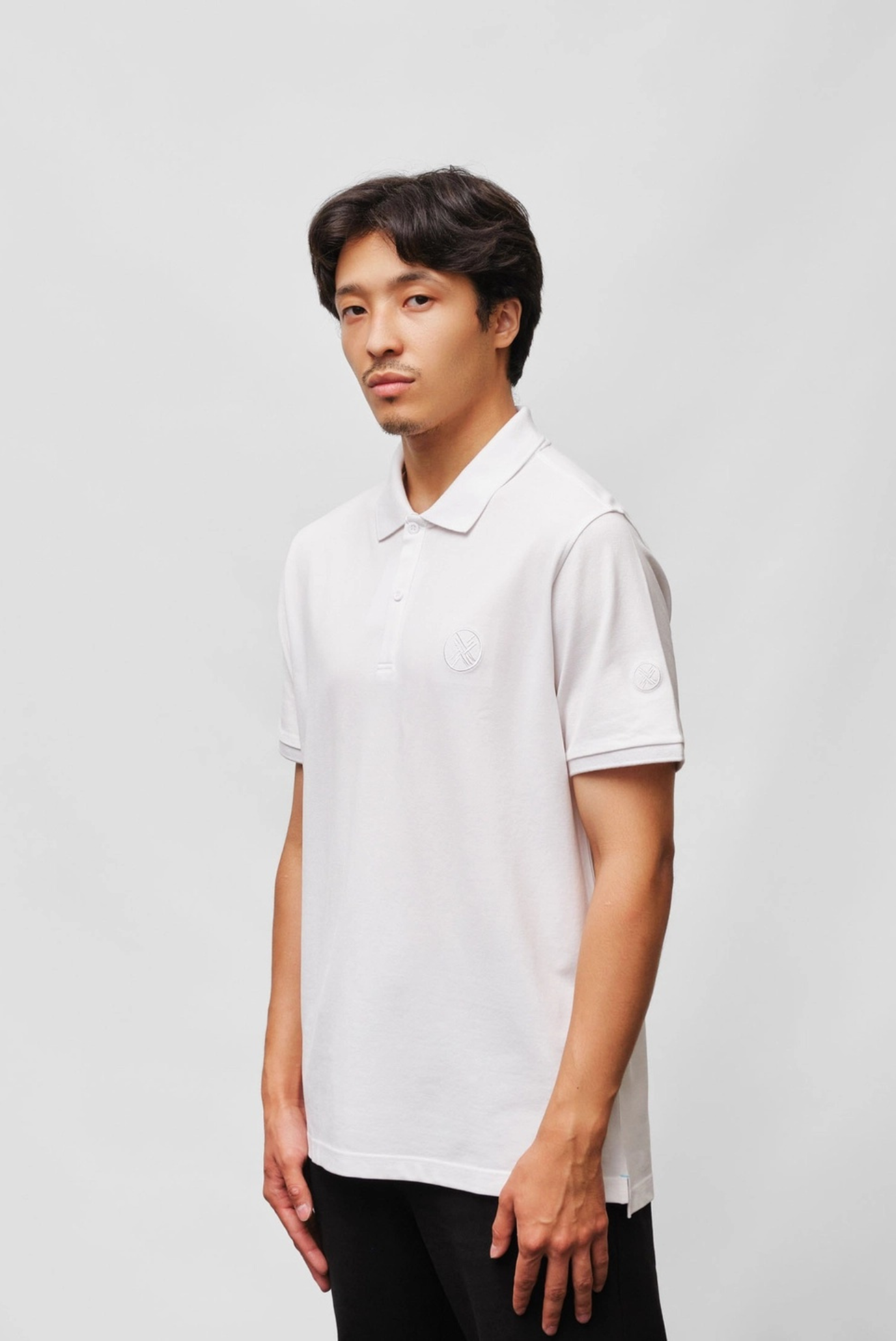 Мужское белое поло 2