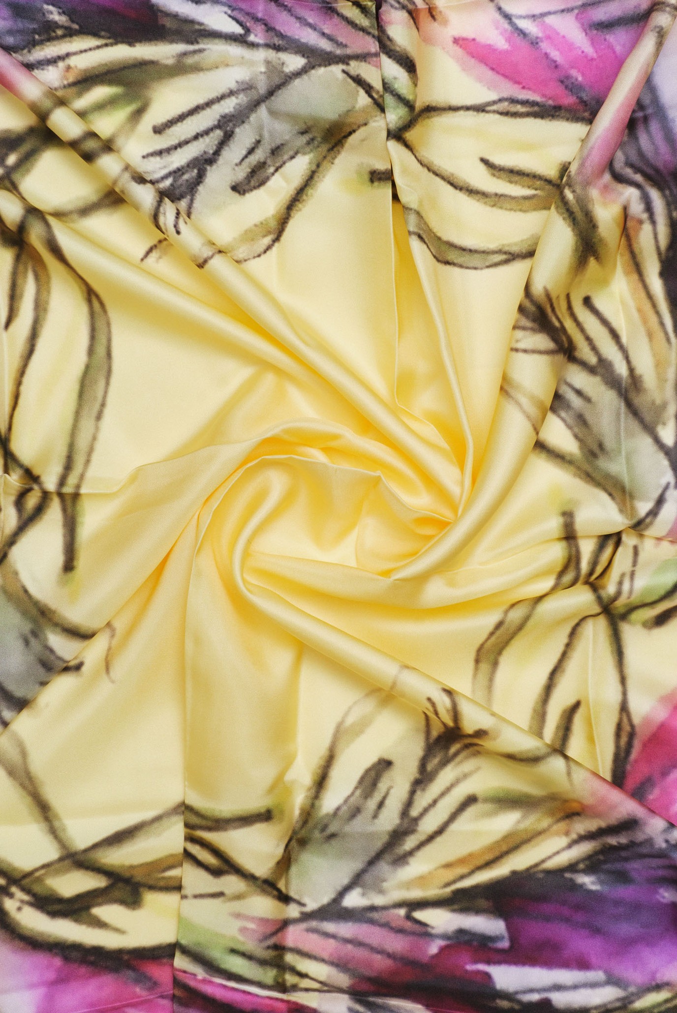 Женский желтый платок 140х140 2