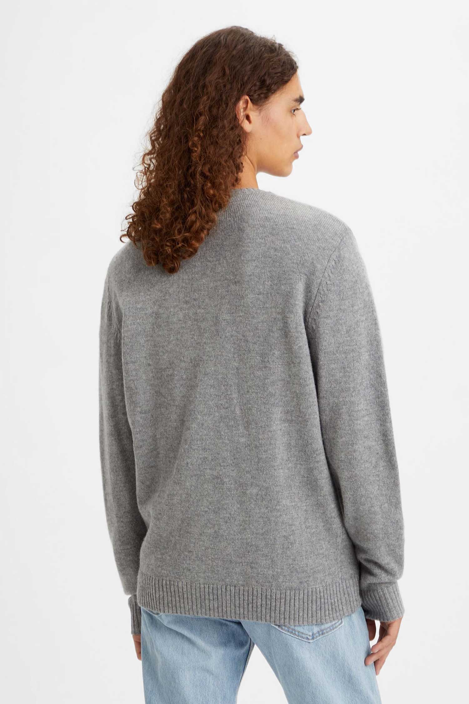 Мужской серый шерстяной джемпер 3