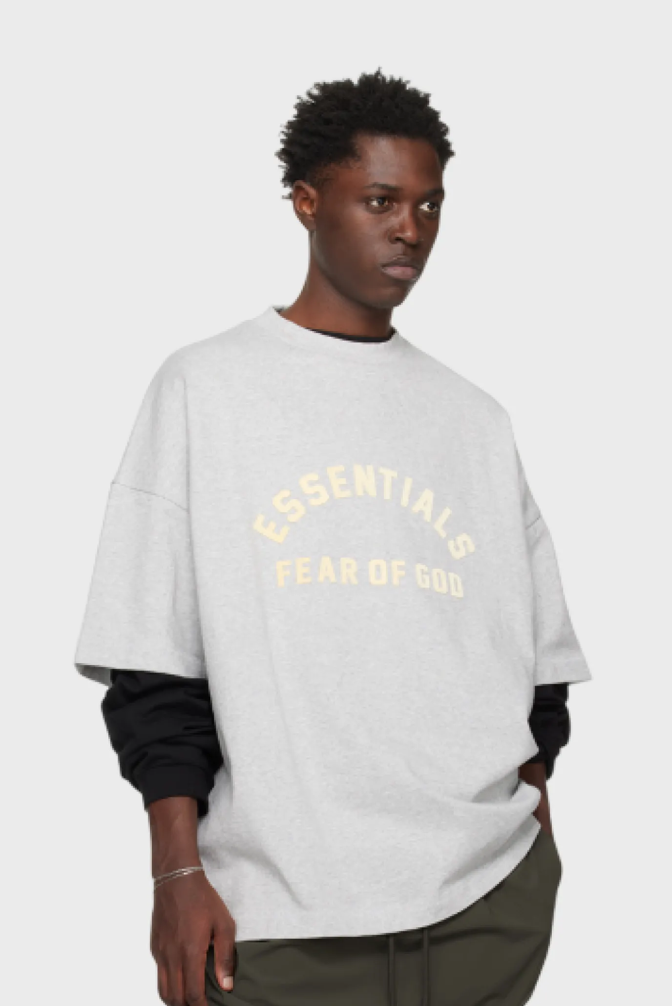 Fear Of God Essentials Heavy Jersey Crewneck T-Shirt Light Heather Grey 2