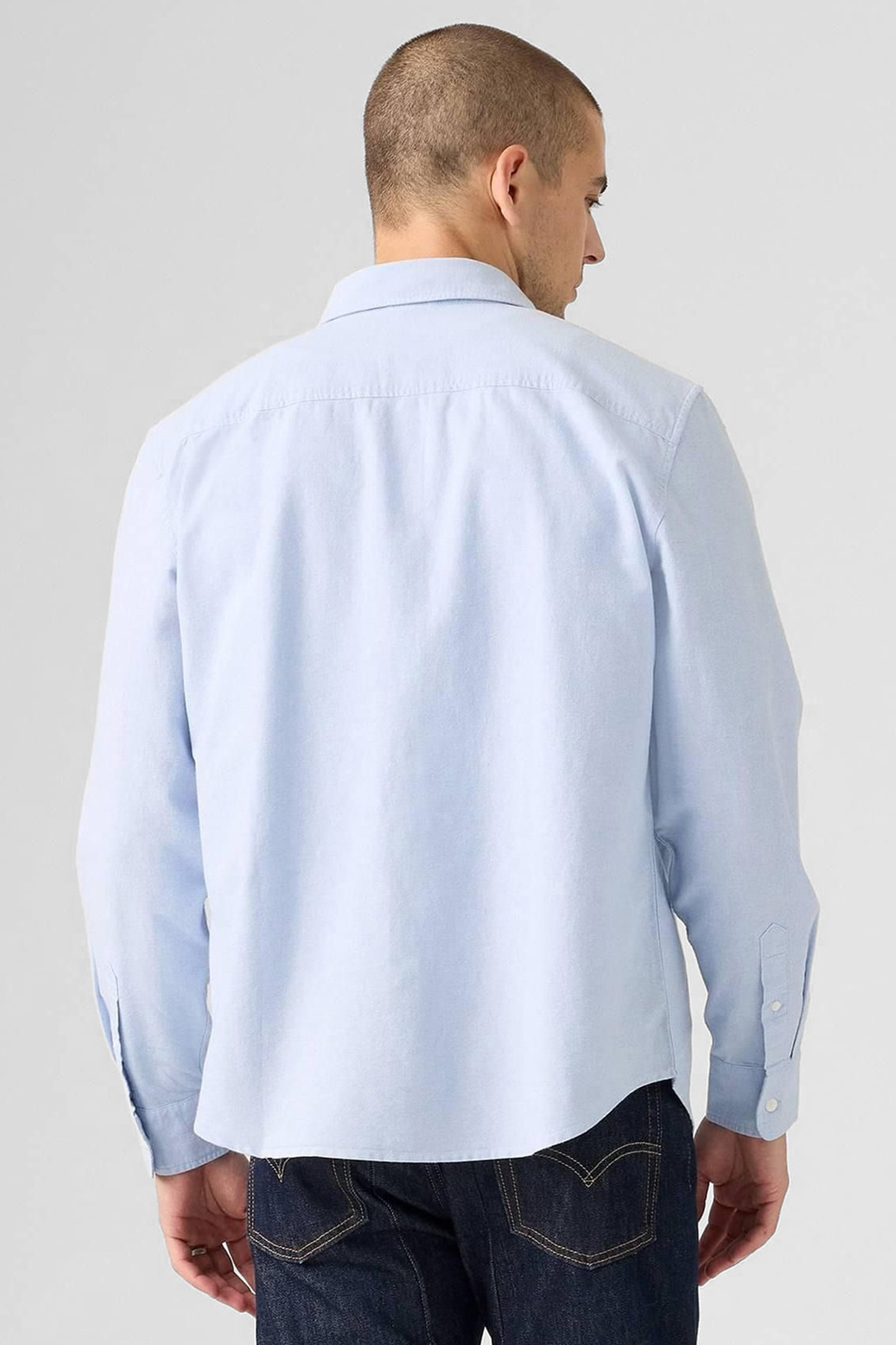 Мужская голубая рубашка 3