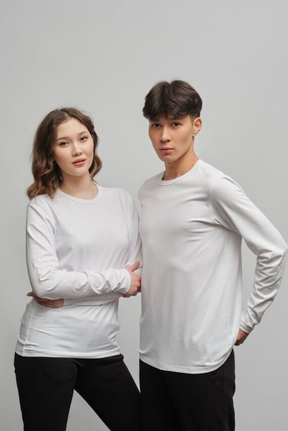 Белый лонгслив SHANYRAQ (Унисекс) Argymaq