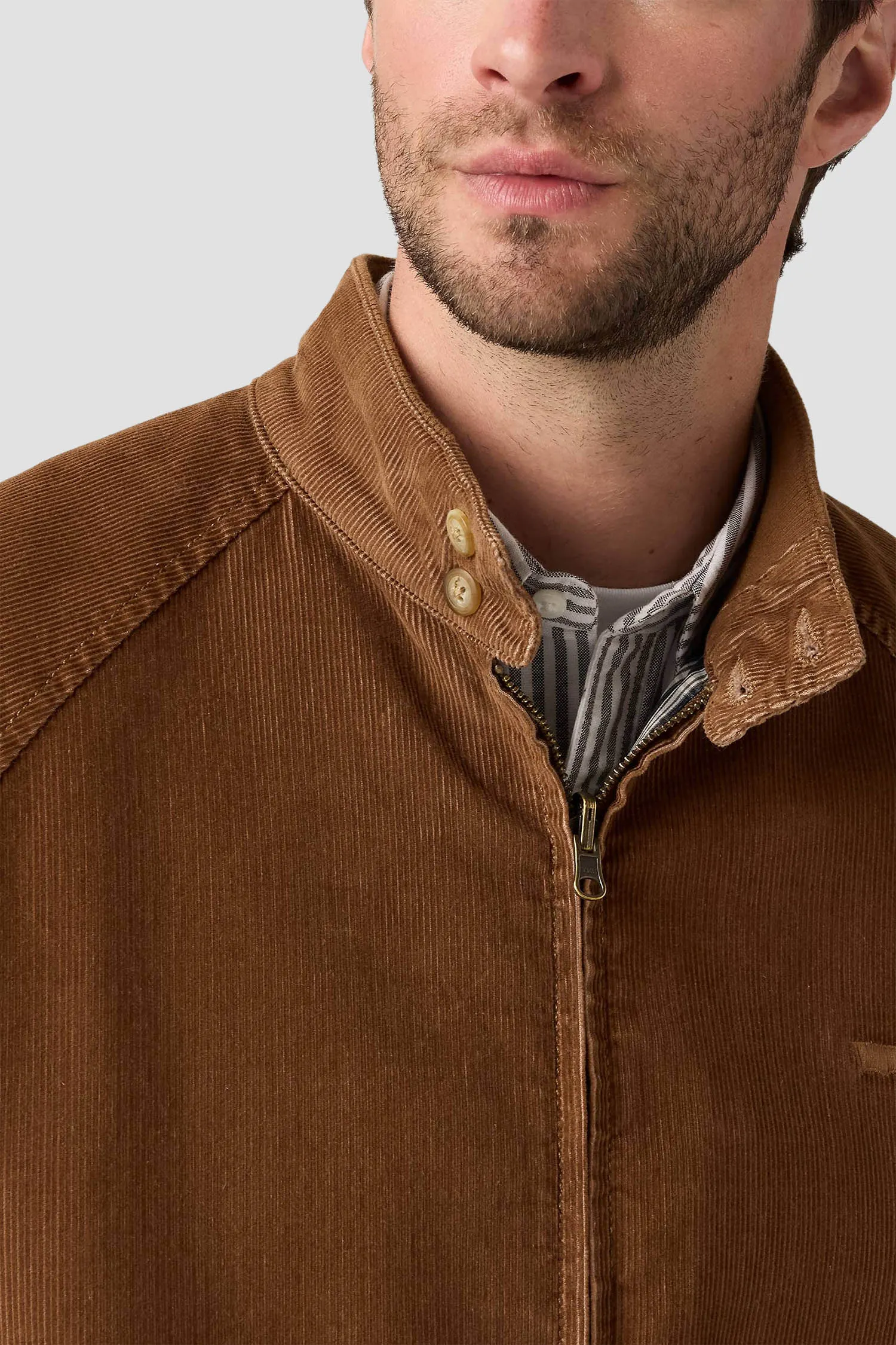 Мужская коричневая вельветовая куртка 5