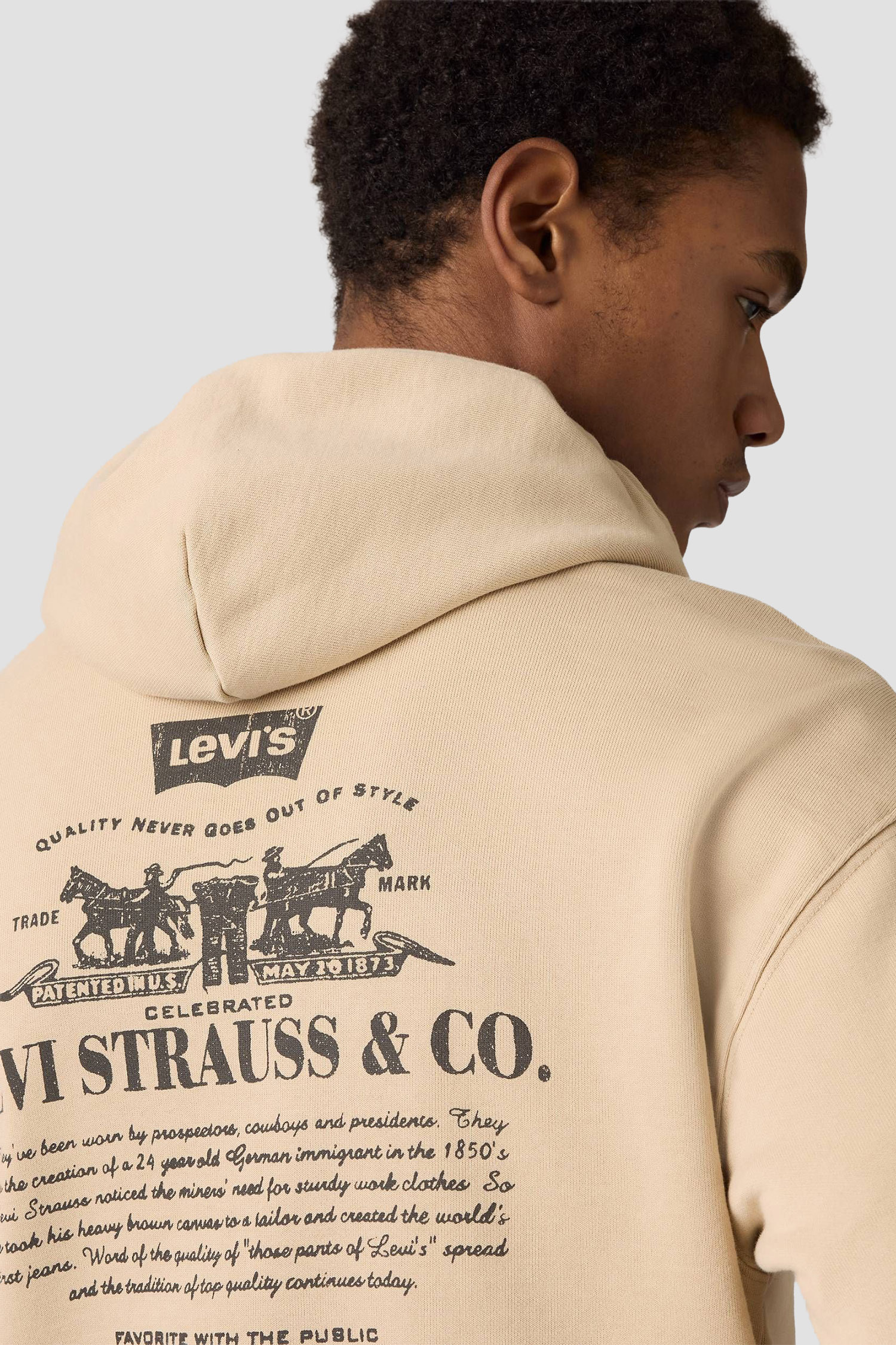 Мужское бежевое худиLevi's Мужское бежевое худи 5