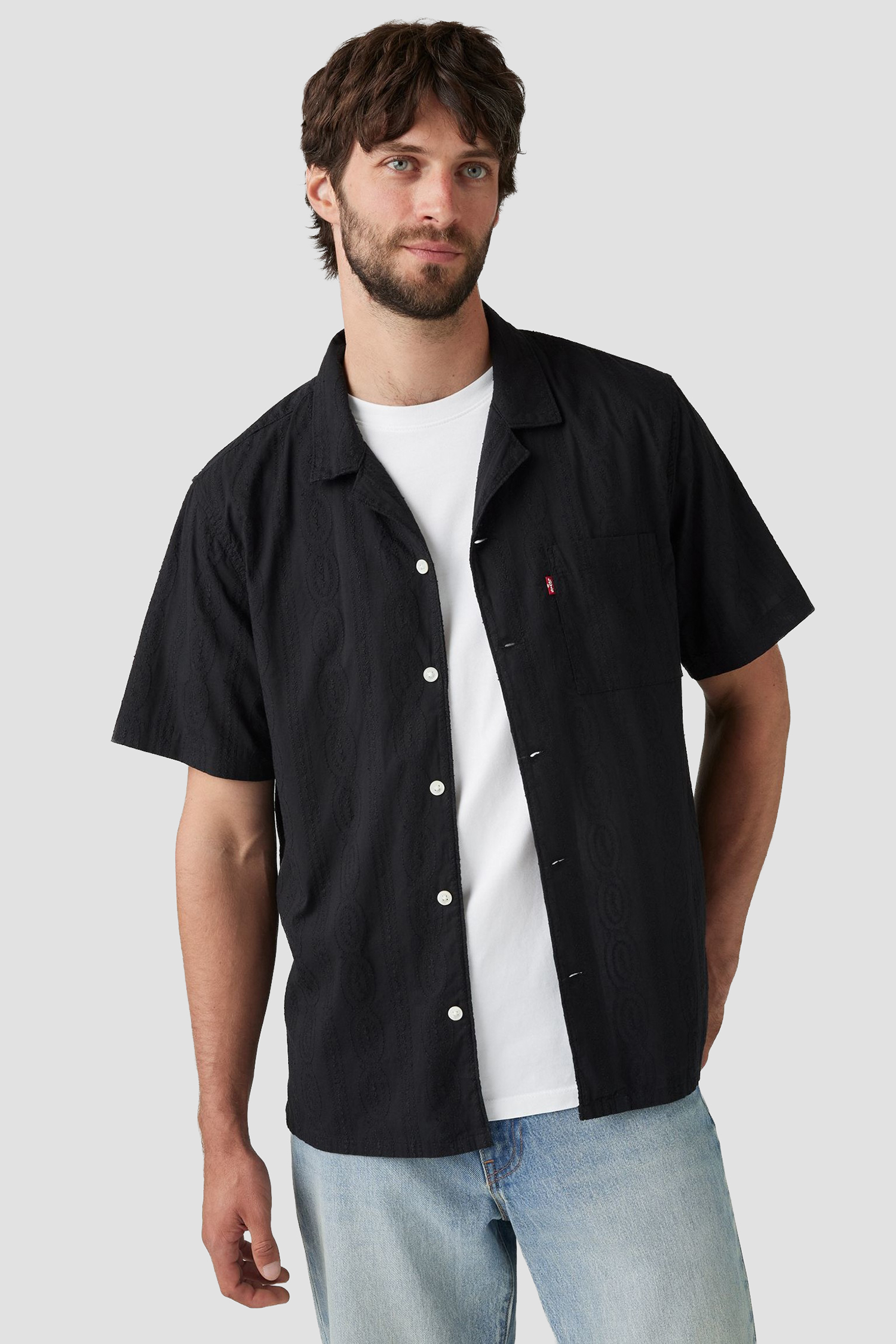 Мужская черная рубашка 4