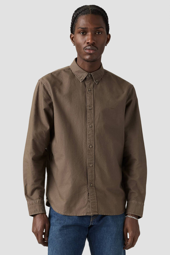Мужская коричневая рубашка Levi's