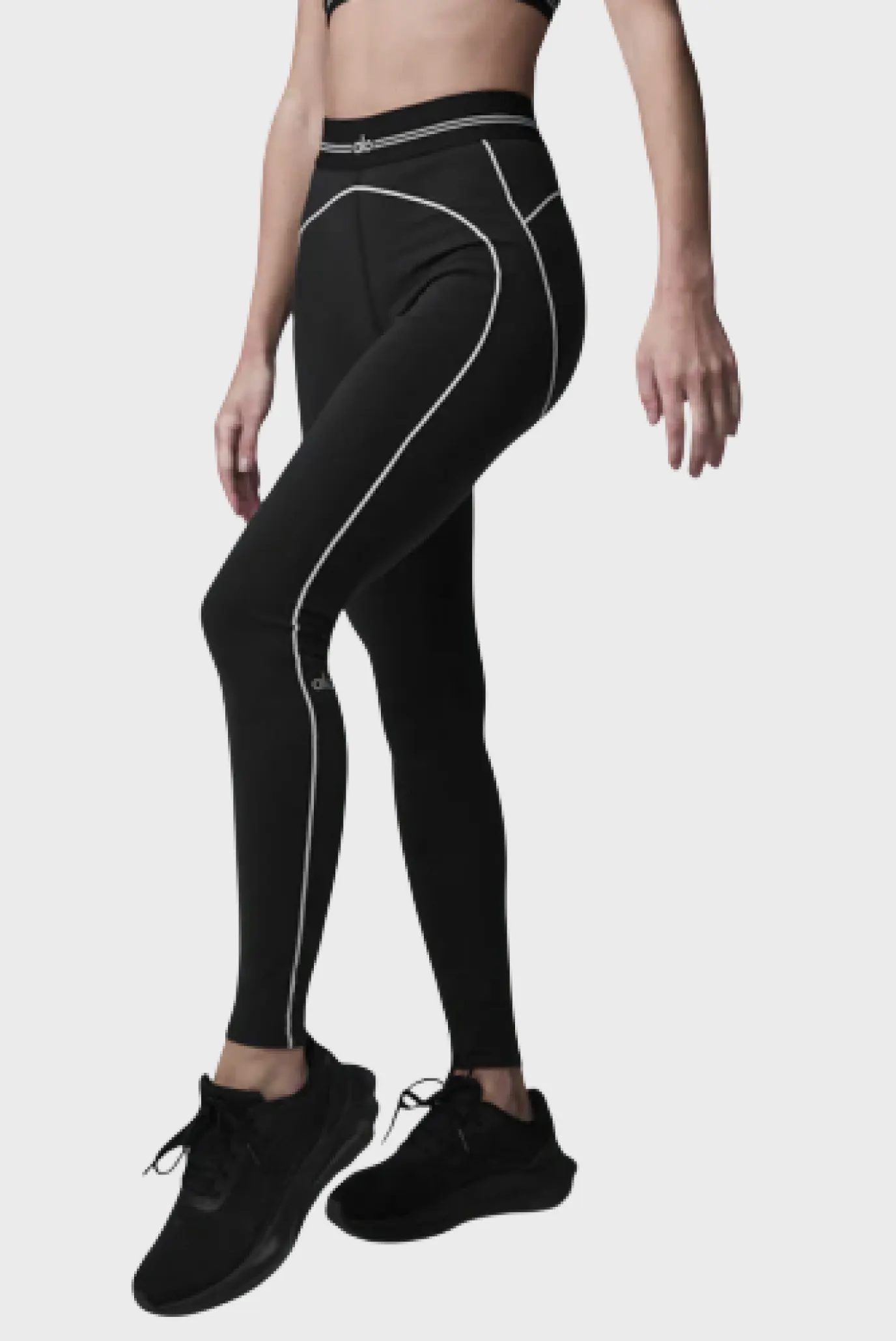 Леггинсы Alo Yoga Airbrush High-Waist Heart Throb Legging Black/White 1
