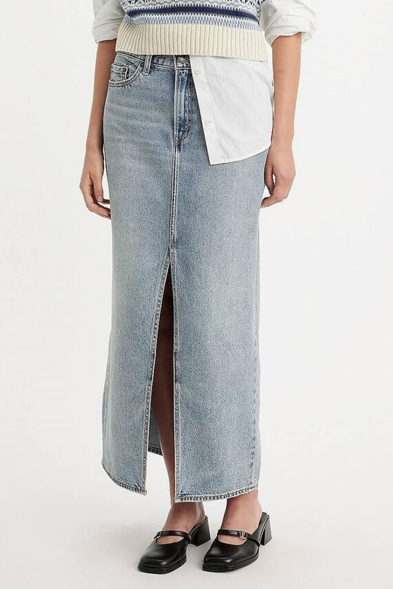 Женская голубая джинсовая юбка Levi's