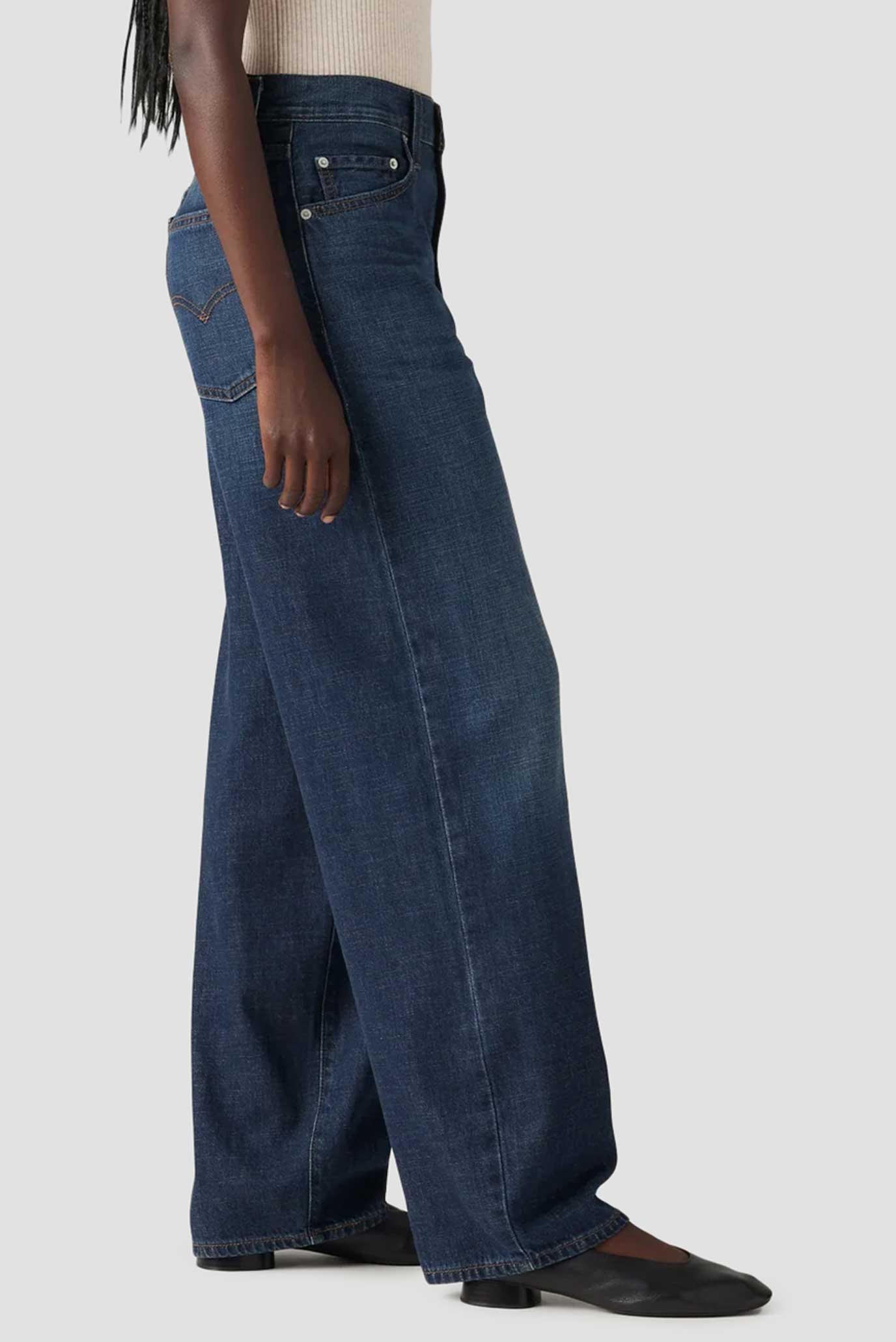 Женские синие джинсы Baggy Dad 4