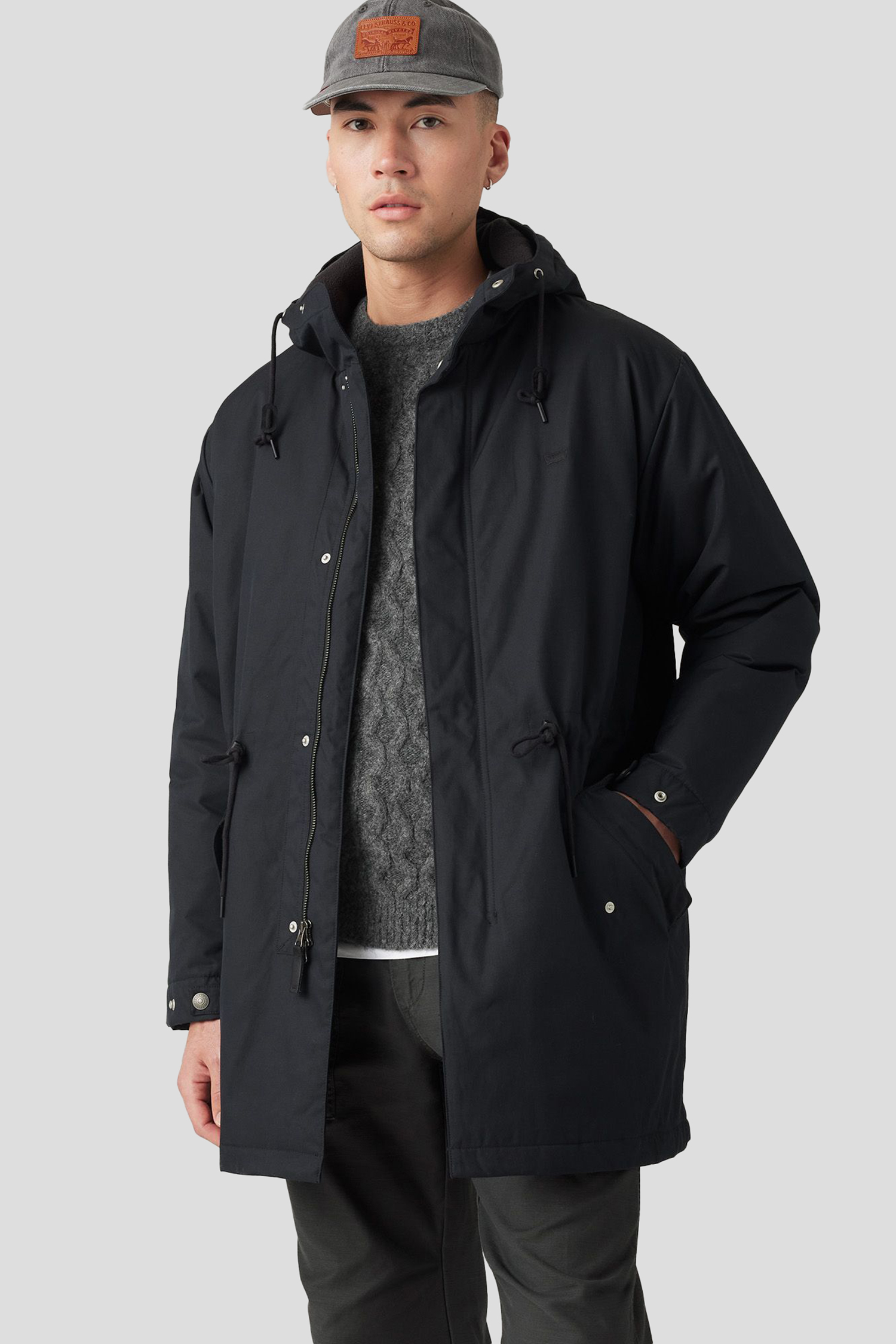 Мужская черная парка 4