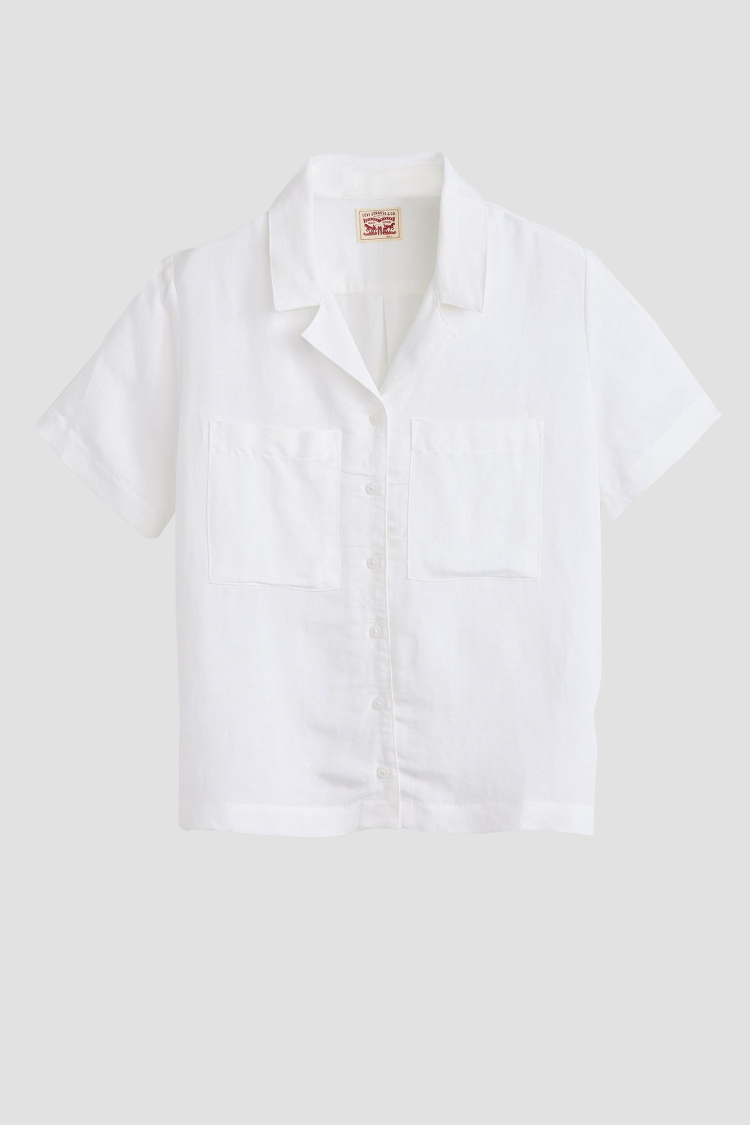 Женская белая льняная рубашка 2