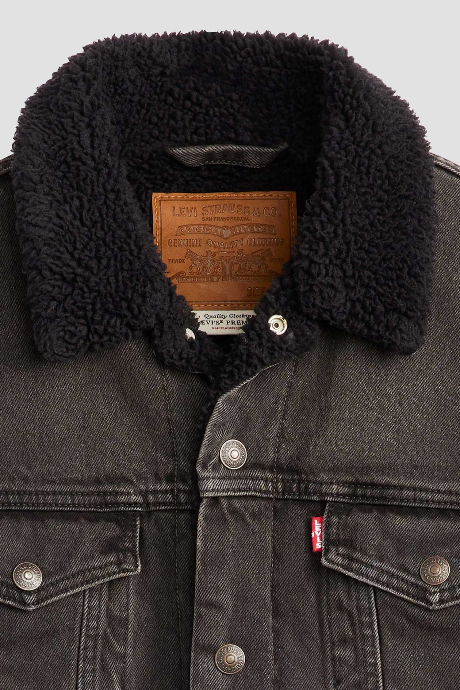 Мужская черная джинсовая куртка 6