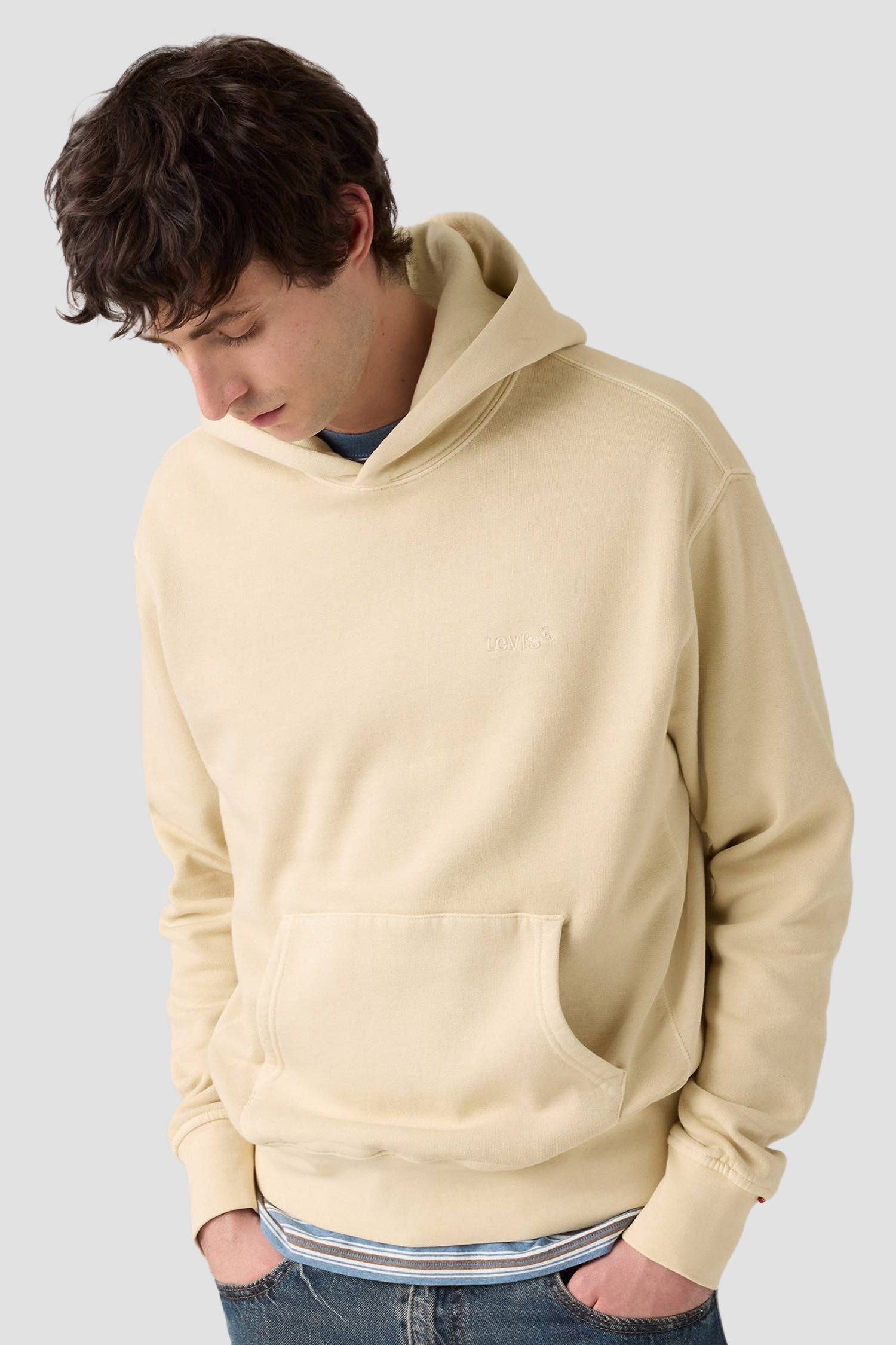 Мужское бежевое худи 4