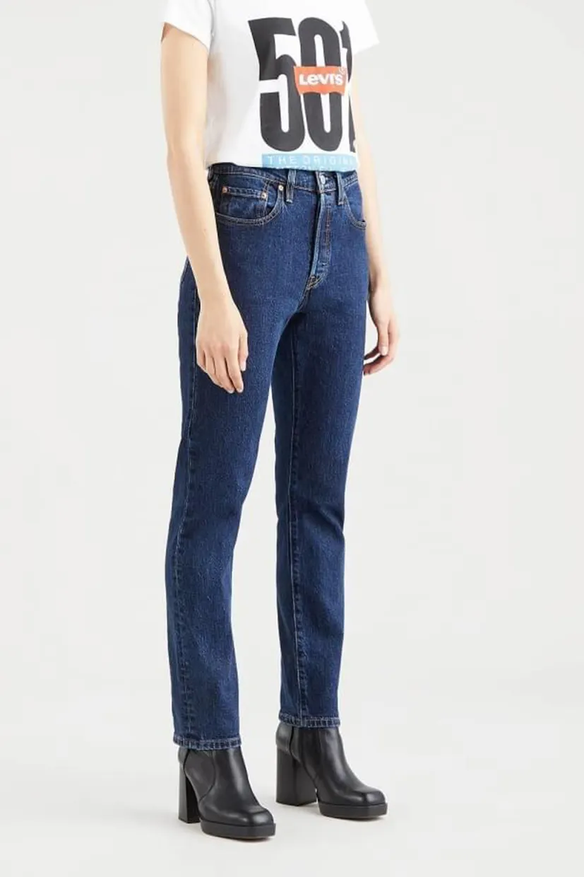 Женские синие джинсы 501® Straight Crop 3