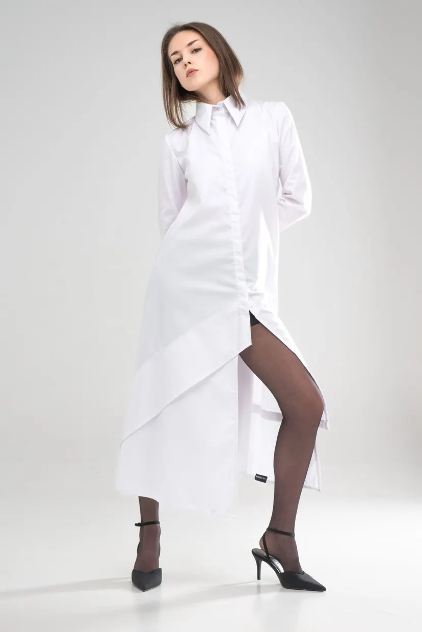 Рубашка - платье DECONSTRUCTED WHITE 5