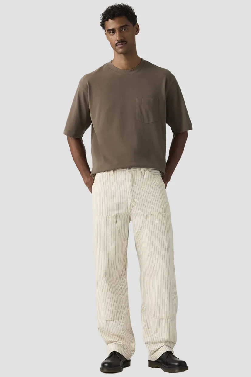 Мужские белые брюки в полоску 568™ Loose Straight 7