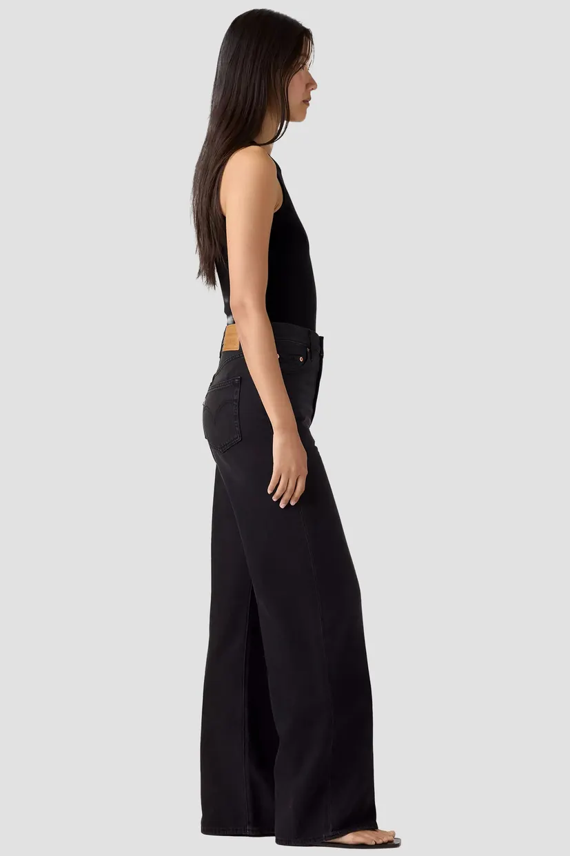 Женские черные джинсы Ribcage Wide Leg 3