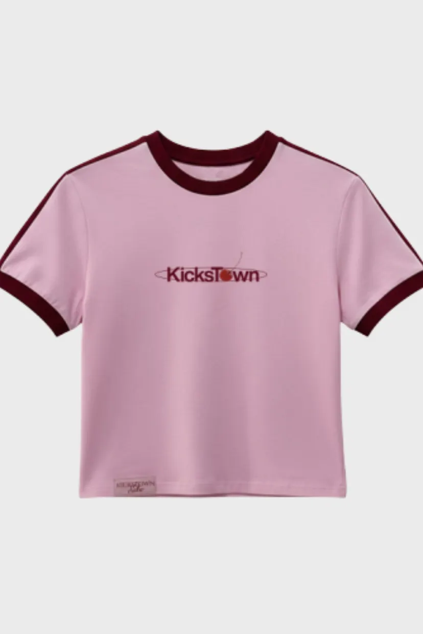 Футболка Sabe Cherry Logo T-Shirt Slim Pink 5