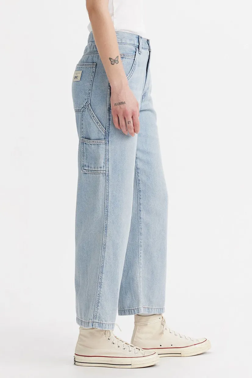 Женские голубые джинсы Baggy Carpenter 5