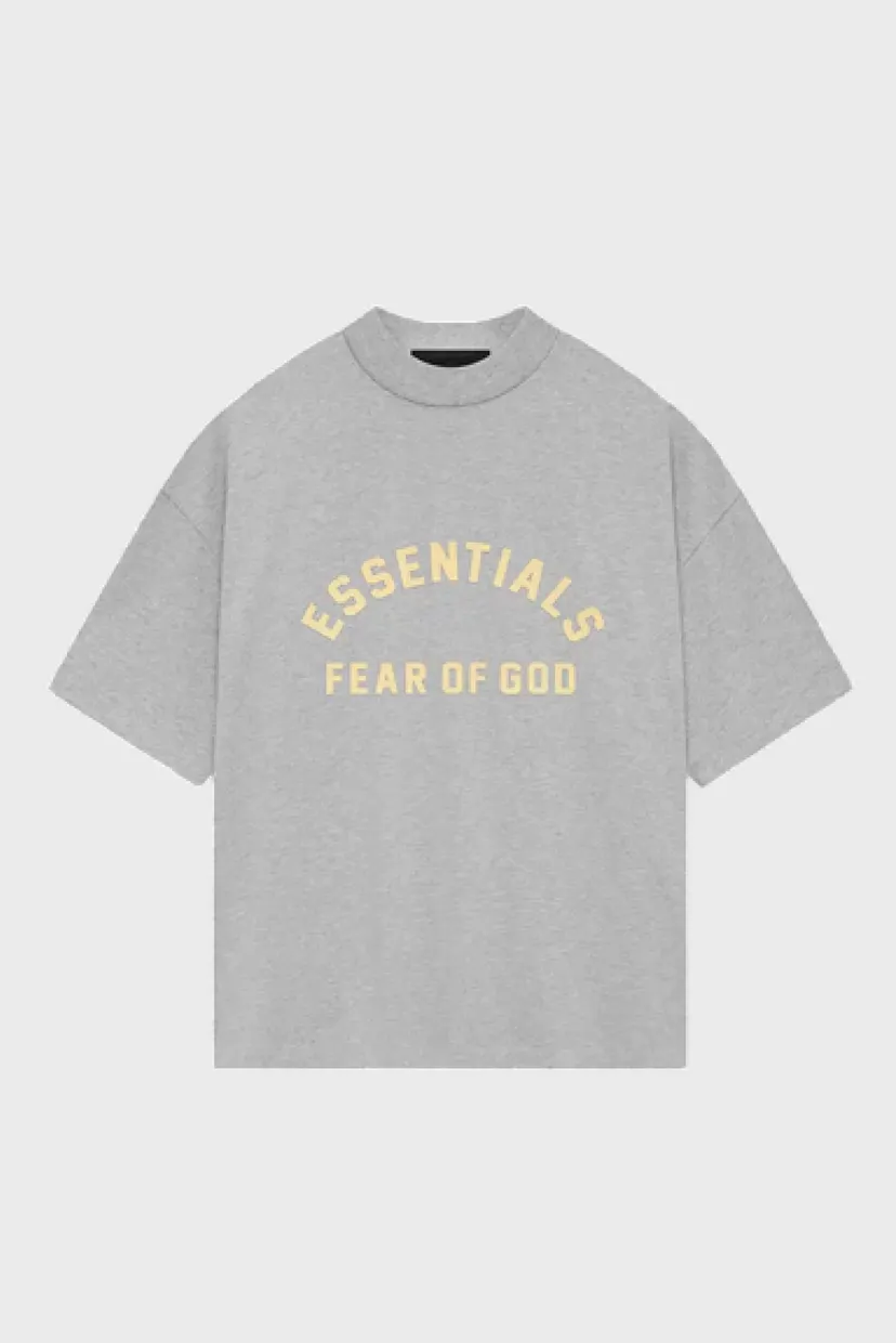 Fear Of God Essentials Heavy Jersey Crewneck T-Shirt Light Heather Grey 3