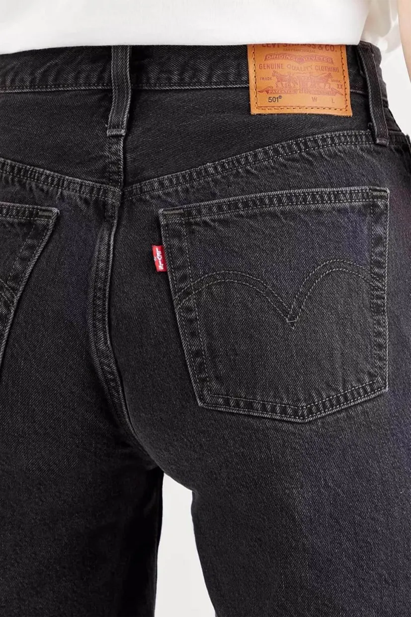 Женские черные джинсовые шорты 501® 6