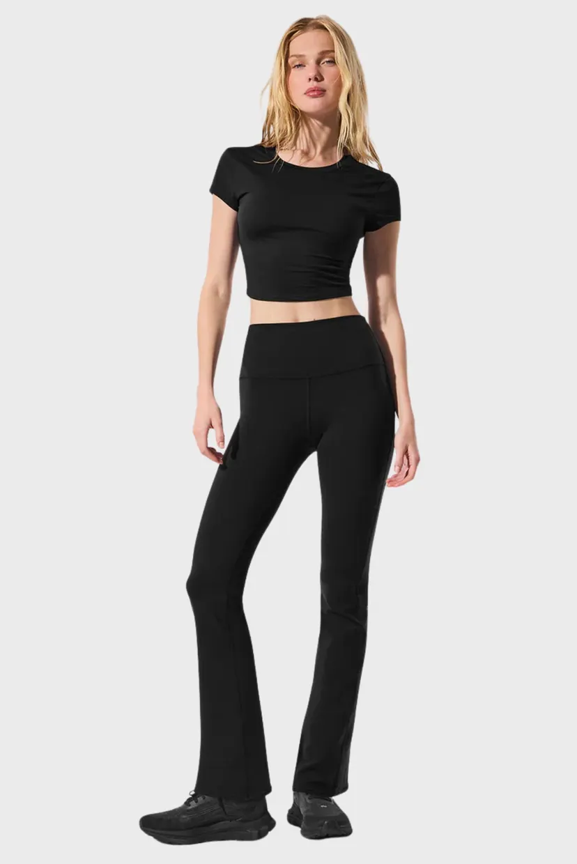Alo Yoga Airbrush High-Waist 7/8 Bootcut Legging Black 3