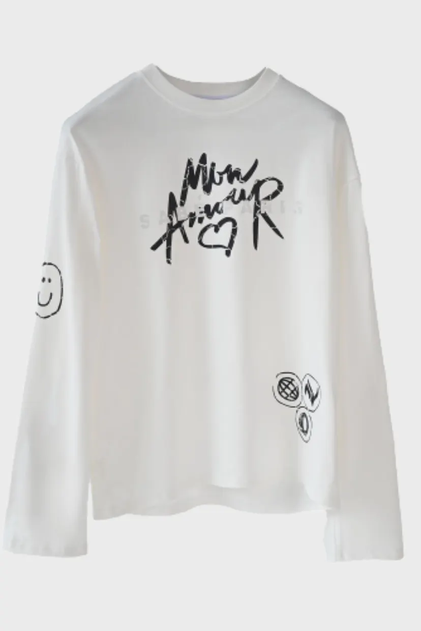 Лонгслив Sabe Mon Amour White Long Sleeve 3