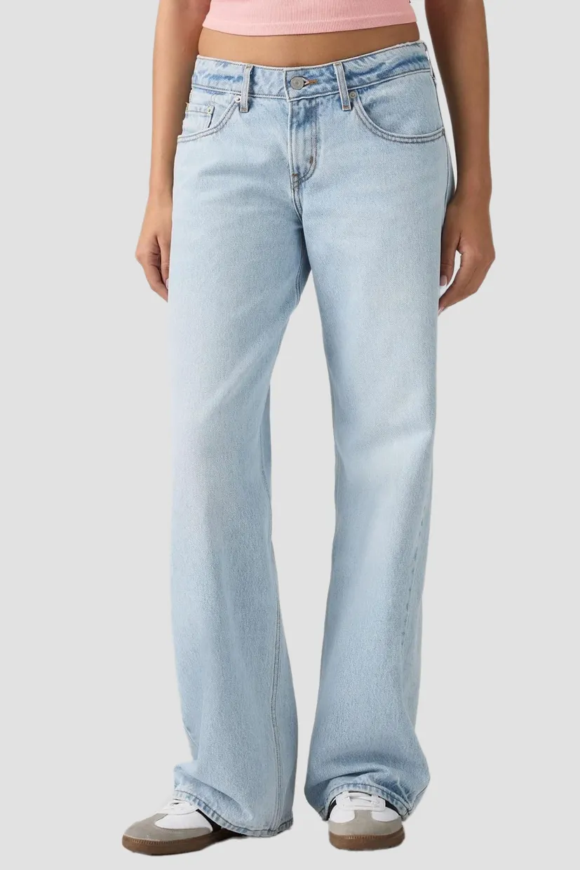 Женские голубые джинсы Low Loose 4