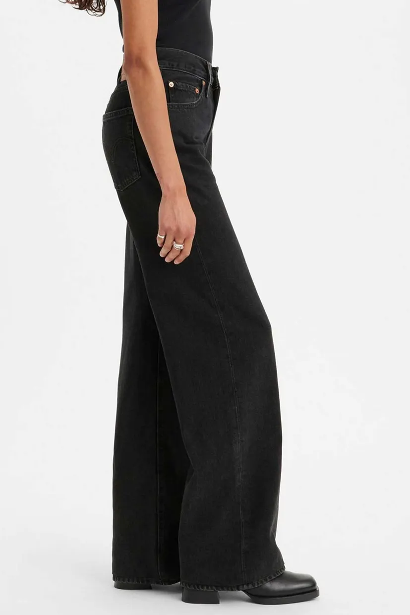 Женские черные джинсы Ribcage Wide Leg 5