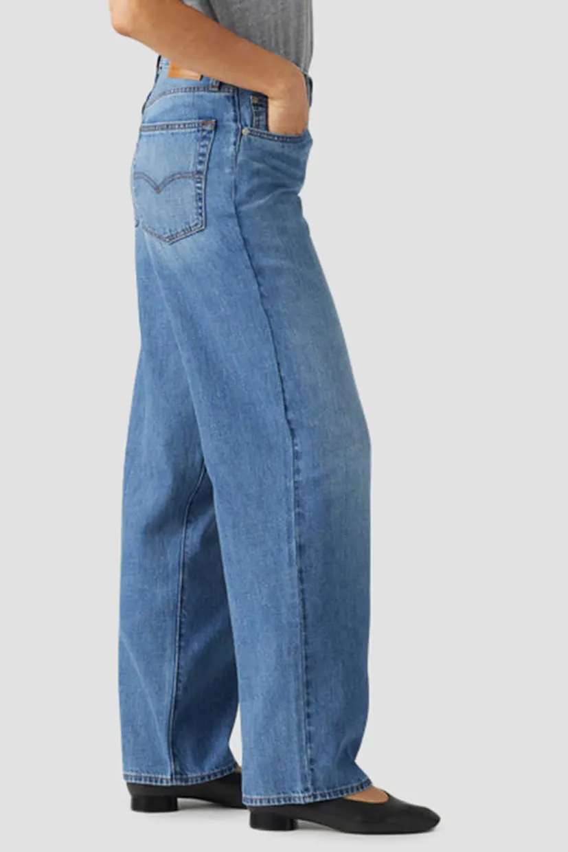 Женские синие джинсы Baggy Dad 4