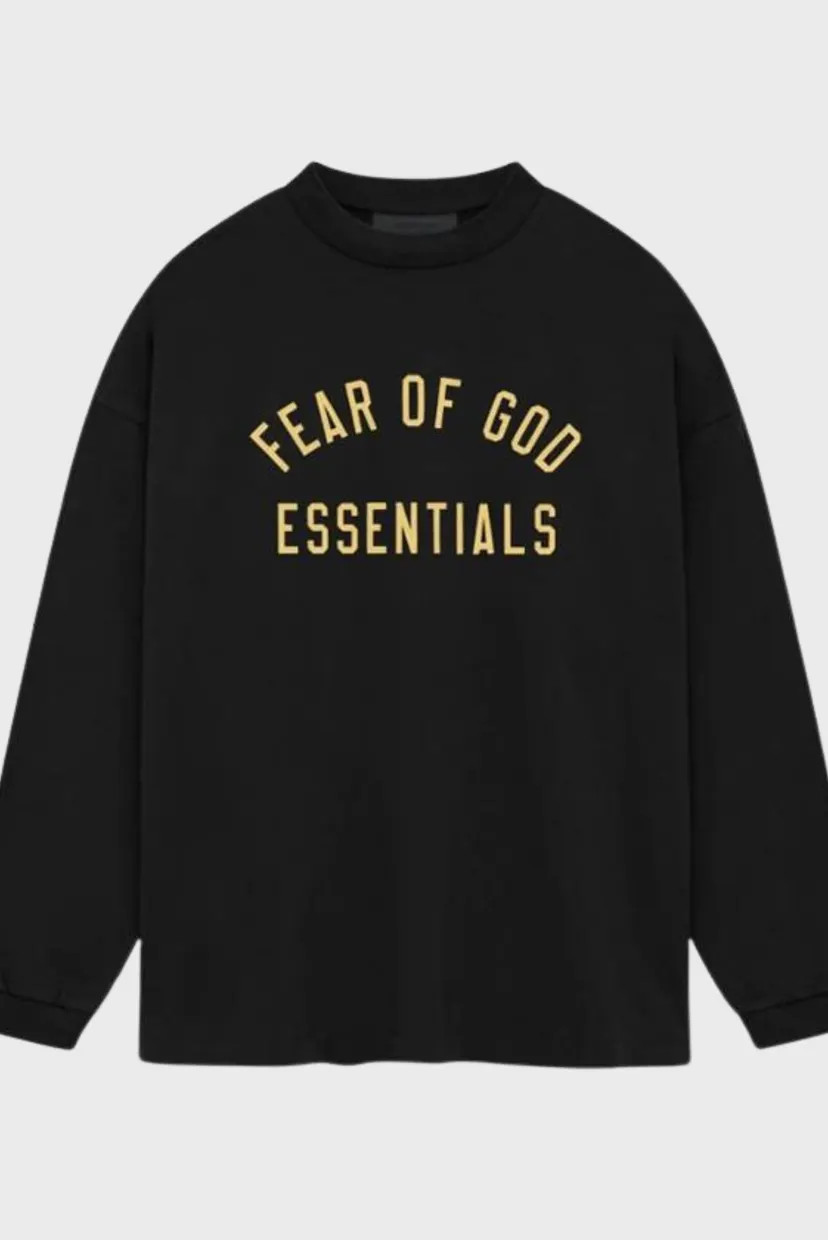 Fear Of God Essentials Jersey Long Sleeve Tee Black 5