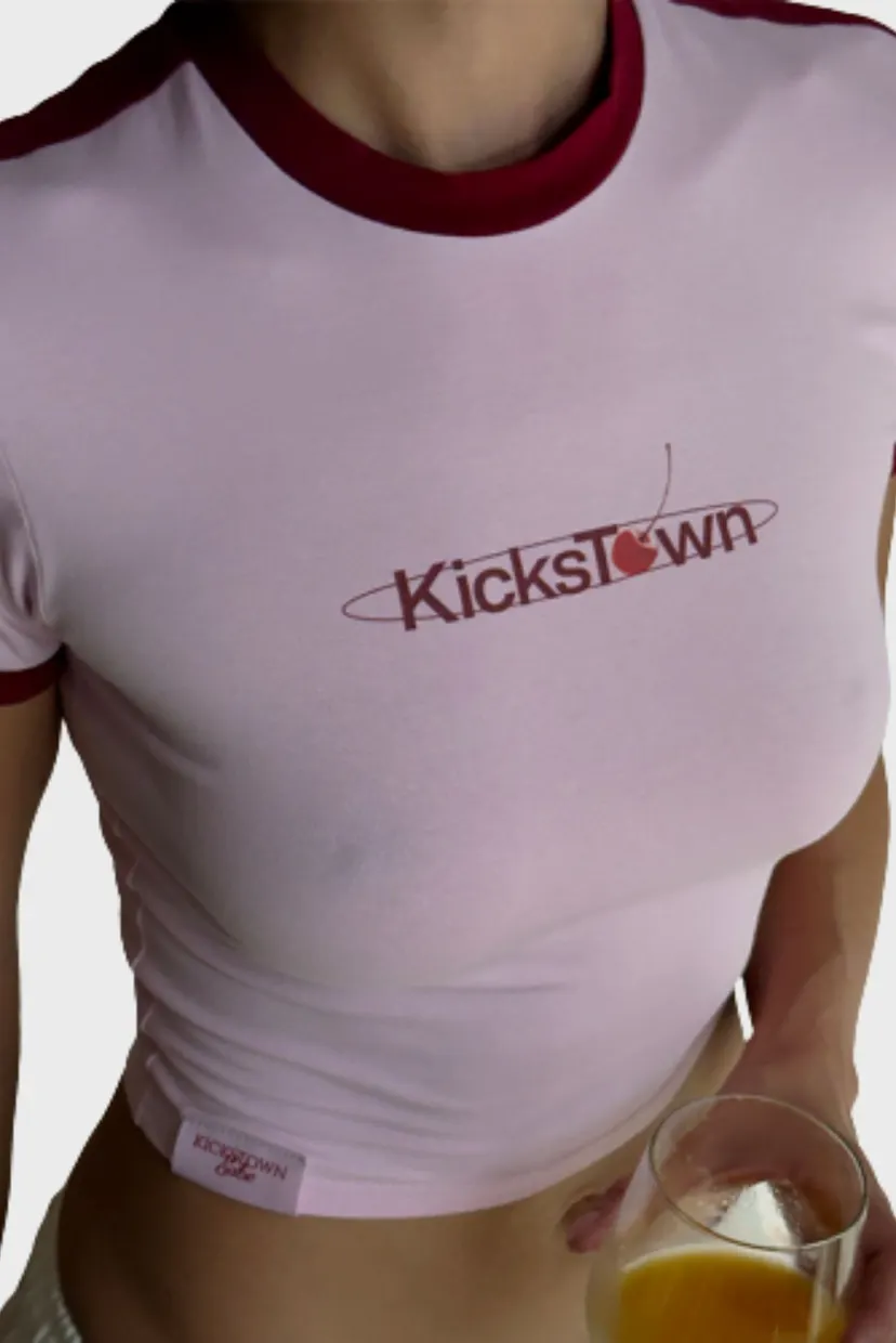 Футболка Sabe Cherry Logo T-Shirt Slim Pink 4