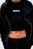 Зип-худи Sabe Logo Cropped Zip-Up Hoodie Black